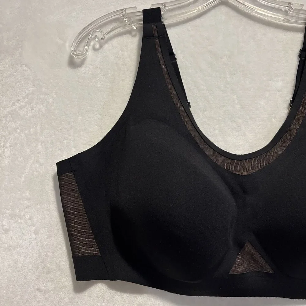 Honeylove Bra 2X Black Crossflex Activity Cloudfuse Wireless Comfort Support